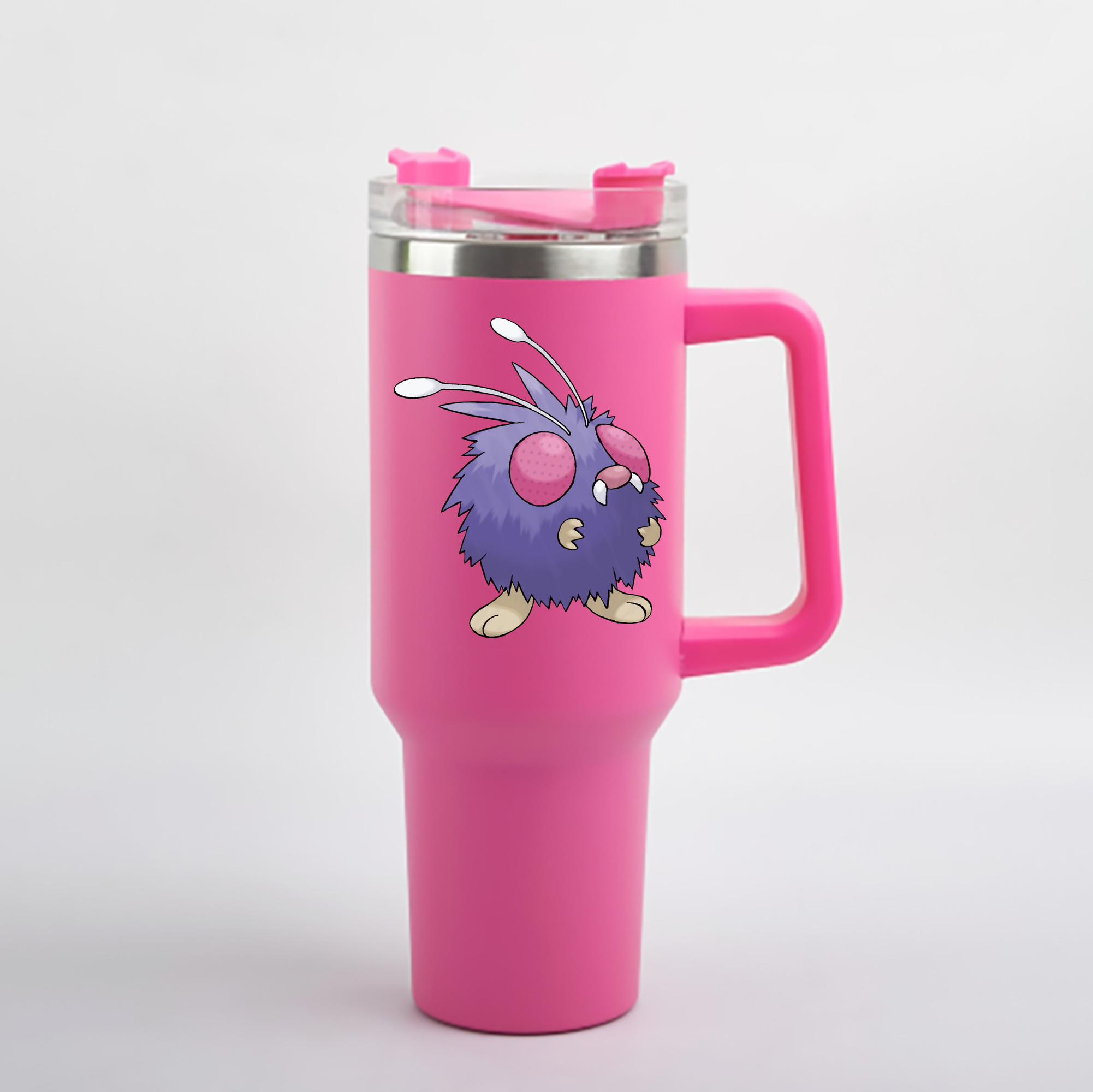 （画像用） ポケットモンスター Pokémon 1200mL車用タンブラー - クリスタルステッカー（プラスチックストロー付き）